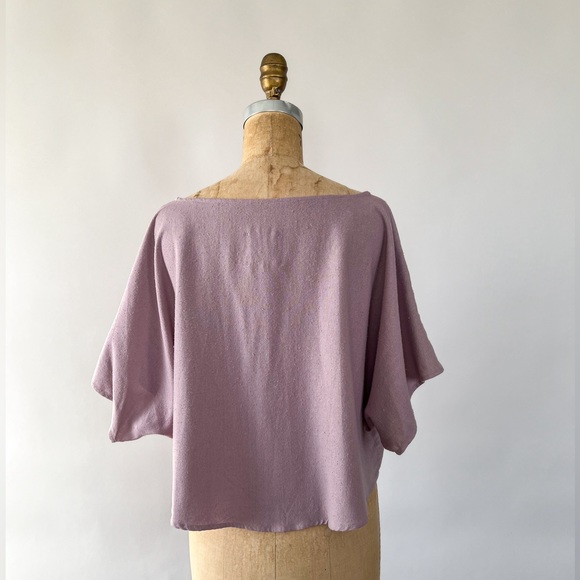 Jamie and the Jones Blank Canvas Top Petal Lavender Purple Raw Silk Drape Small - Picture 8 of 15